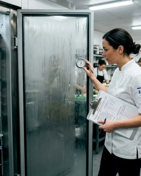 1773948730217_Kitchen-manager-inspecting-walk-in-refrigerator Kitchen manager inspecting walk-in refrigerator
